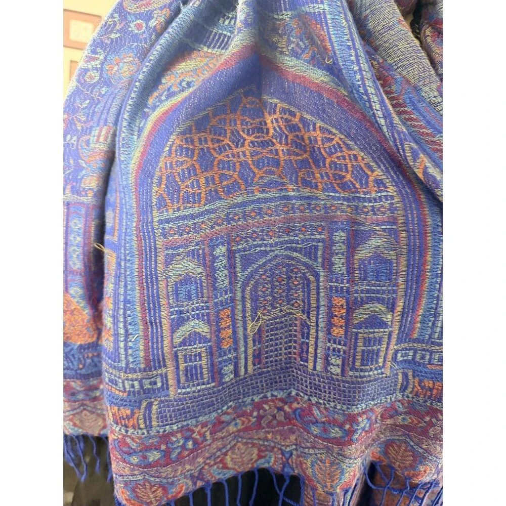 Jerusalem 100% Cashmere Pashmina Scarf Mosque Art Shawl Winter Gift 70x27